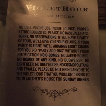 The Violet Hour - New American Near Me - Chicago, Illinois