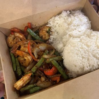 Thai Style - Pad Prik Khing - Special with Shrimp - Thai Near Me - Carlsbad, California