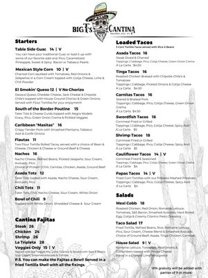 Menu photo 8 Big T's Cantina Boulder City, NV Menu photo 8 Big T's Cantina Boulder City, NV