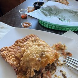 "Pastel", deep fried, crispy, so unique, delicious beef inside! Better than a Taco, comes with a Salsa, hot sauce! "Pastel", deep fried, crispy, so unique, delicious beef inside! Better than a Taco, comes with a Salsa, hot sauce!