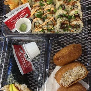 Dragon Kitchen Brown Rice Sushi - Shrimp tempura, salmon skill, inari - Japanese Near Me - Hilo, Hawaii Dragon Kitchen Brown Rice Sushi - Shrimp tempura, salmon skill, inari - Japanese Near Me - Hilo, Hawaii
