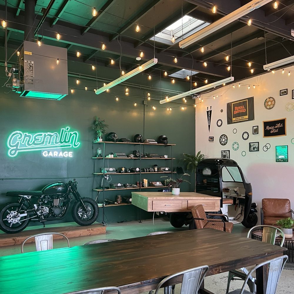 Gremlin Garage - Inside Area - Coffee & Tea Near Me - Costa Mesa, California Gremlin Garage - Inside Area - Coffee & Tea Near Me - Costa Mesa, California