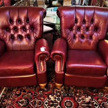 Classic Attic - Red Leather Reclining Chairs: $495 - Home Decor Near Me - Charlotte, North Carolina Classic Attic - Red Leather Reclining Chairs: $495 - Home Decor Near Me - Charlotte, North Carolina