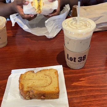 Lot 38 Espresso Bar - Cinnamon coffee cake & Iced chai tea latte - Coffee & Tea Near Me - Washington, DC, District of Columbia Lot 38 Espresso Bar - Cinnamon coffee cake & Iced chai tea latte - Coffee & Tea Near Me - Washington, DC, District of Columbia