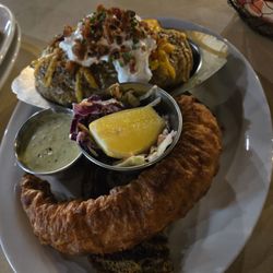 Fried walleye plate