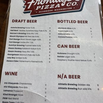 Frontager's Pizza - Menu - Pizza Near Me - Pacific Beach, Washington