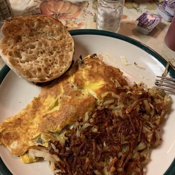 Cottage Restaurant - Omelet hash browns and English muffin. - Restaurants Near Me - Baldwinsville, New York Cottage Restaurant - Omelet hash browns and English muffin. - Restaurants Near Me - Baldwinsville, New York