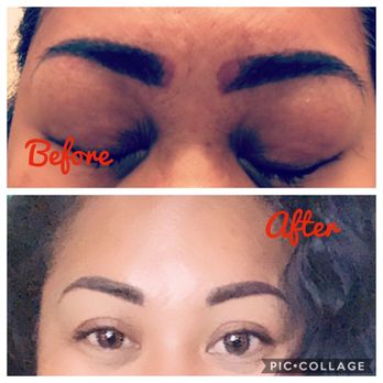 Browology - The top photo is what the previous tech did to my brows. The bottom is when Michelle brought me back to life!! - Permanent Makeup Near Me - San Jose, California Browology - The top photo is what the previous tech did to my brows. The bottom is when Michelle brought me back to life!! - Permanent Makeup Near Me - San Jose, California