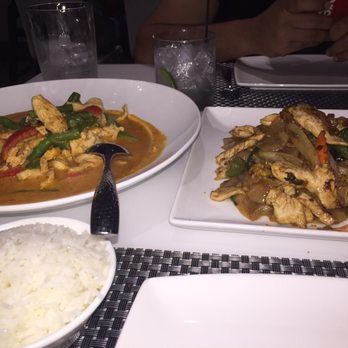 Sawasdee Thai Elevated - Chicken Penang curry and pad ke mao with chicken (drunken man noodles) - Thai Near Me - Plainview, New York