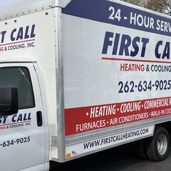 First Call Heating & Cooling - First Call work truck - Heating & Air Conditioning/HVAC Near Me - Mount Pleasant, Wisconsin First Call Heating & Cooling - First Call work truck - Heating & Air Conditioning/HVAC Near Me - Mount Pleasant, Wisconsin