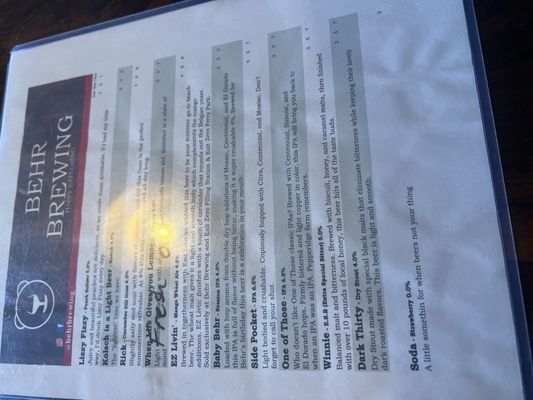 Menu photo 3 Behr Brewing Cape May, NJ