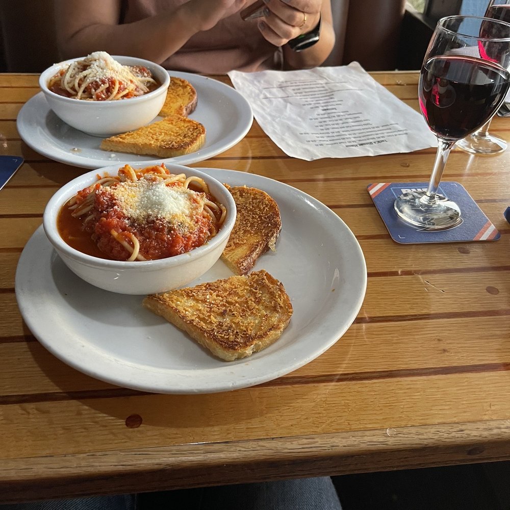 Turk's Dana Warf - Spaghetti meatballs and wine special - NOT 8.95 like on their website - it's 13.95 - Dive Bars Near Me - Dana Point, California Turk's Dana Warf - Spaghetti meatballs and wine special - NOT 8.95 like on their website - it's 13.95 - Dive Bars Near Me - Dana Point, California