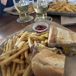 Cuban, fries, ginger beer Cuban, fries, ginger beer
