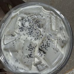 Stella’s Coffee Bar - The poppy seeds on the lemon poppyseed iced coffee seed drink!