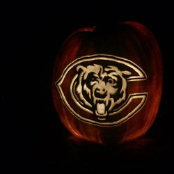 Jack's Pumpkin Glow - Let's go Bears pumpkin!!!