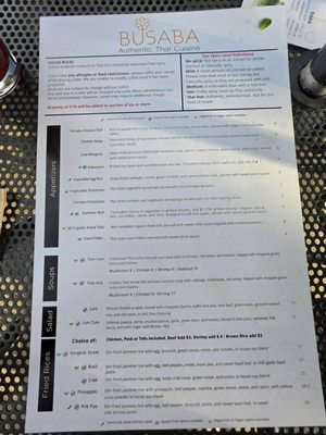 Menu photo 2 Busaba Louisville, CO