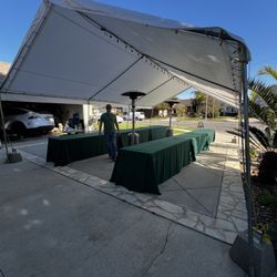 D & D Party Rentals - 20x30 tent with lights and seating for 60+