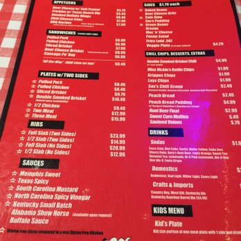 Red State BBQ - Menu - Barbeque Near Me - Lexington, Kentucky
