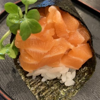 Wasabi Bistro - Salmon hand roll. - Japanese Near Me - Livermore, California