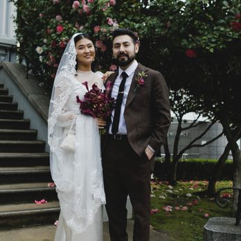 P.S. Buds - My bouquet and the groom's boutonnière. - Floral Designers Near Me P.S. Buds - My bouquet and the groom's boutonnière. - Floral Designers Near Me