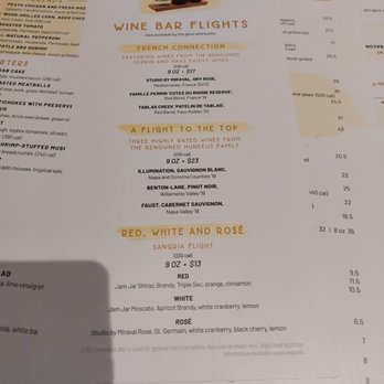 Seasons 52 - Wine Menu - New American Near Me - Paramus, New Jersey