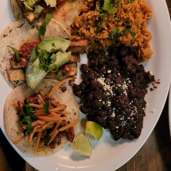 The Bad Seed - Taco plate with 2 tofu and 1 soyrizo. The tofu made for a great taco. - Bars Near Me - Spokane, Washington