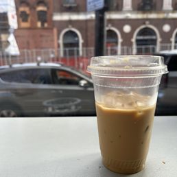 Large iced maple latte