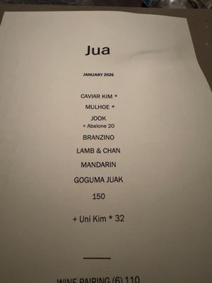 Menu photo 4 JUA New York, NY Menu photo 4 JUA New York, NY