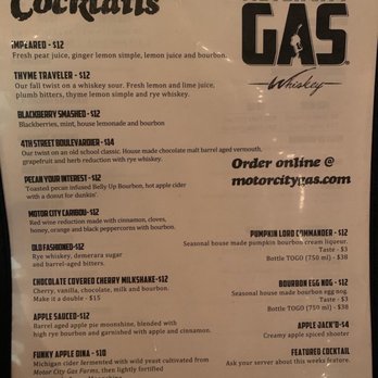 Motor City Gas - Menu - Distilleries Near Me - Royal Oak, Michigan Motor City Gas - Menu - Distilleries Near Me - Royal Oak, Michigan