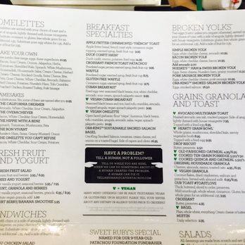 Cafe Patachou - Inside of menu - Breakfast & Brunch Near Me - Indianapolis, Indiana