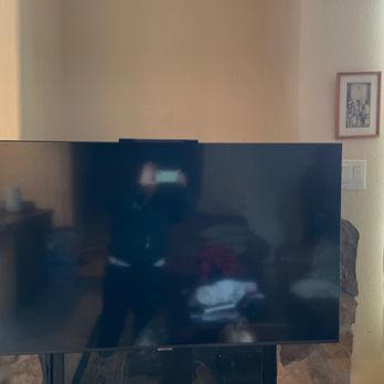Universal Mounting Services - Before - TV on stand - TV Mounting Near Me Universal Mounting Services - Before - TV on stand - TV Mounting Near Me