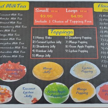 Rosemead Donuts - Milk/flavor tea menu - Coffee & Tea Near Me - Rosemead, California