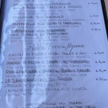 La Lanterna - Menu as of September 2022 - Italian Near Me - Bellagio, LC La Lanterna - Menu as of September 2022 - Italian Near Me - Bellagio, LC