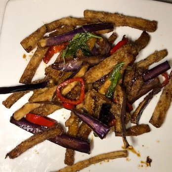 AnQi Bistro - The A+ Kung Pao Eggplant! This is a must...don't miss this dish :) - Asian Fusion Near Me - Costa Mesa, California AnQi Bistro - The A+ Kung Pao Eggplant! This is a must...don't miss this dish :) - Asian Fusion Near Me - Costa Mesa, California