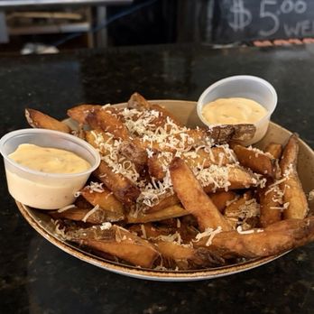 The Fire Side Public House - Parmesan Fries with Truffle dip - New American Near Me - Pittsburgh, Pennsylvania
