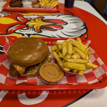 Capital Hot Chicken - Hot level chicken sandwich with fries. 10 dollars - Halal Near Me - Oviedo, Florida