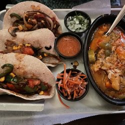 Habaneros Taco's and Margaritas - Veggie tacos with spicy veggies n quinoa