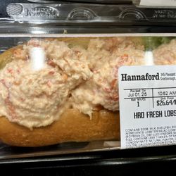 Hannaford - This is an abomination. It is disgusting that Hannaford calls this a "Fresh Lobster Roll"