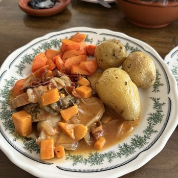 Eagle Tavern - Pork with sauce, carrots and potatoes. - American Near Me - Dearborn, Michigan