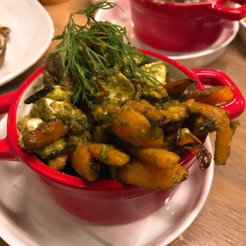 Maritime Parc - Side dish of Roasted Carrots, Brussel Sprouts, Dill, Feta, Pistachios - loved the flavors and the pistachio on top. Shared as an appetizer - Venues & Event Spaces Near Me - Jersey City, New Jersey