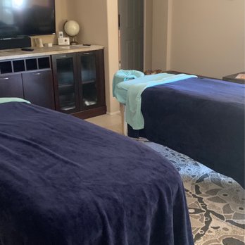 Tranquility Mobile Massage - Set up for our couples massage - Massage Therapy Near Me - Cathedral City, California