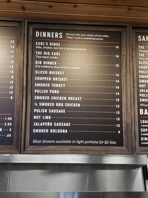 Menu photo 6 Earls Rib Palace Yukon, OK