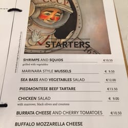 Amici Miei - English menu - starters
