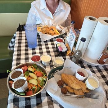 Flying Fish Coppell, TX at Cypress Waters - Eating inside today as it was too hot outside. - Seafood Near Me - Coppell, Texas