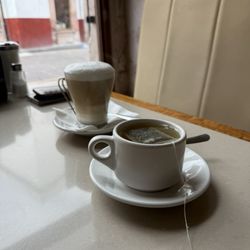 Acropolis - Cold cappuccino and a hot tea
