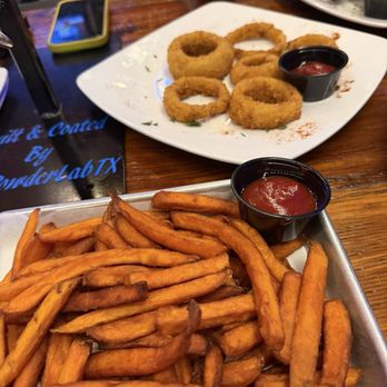 Revel Patio Grill - Sweet potatoes and onion rings - Sports Bars Near Me - Frisco, Texas
