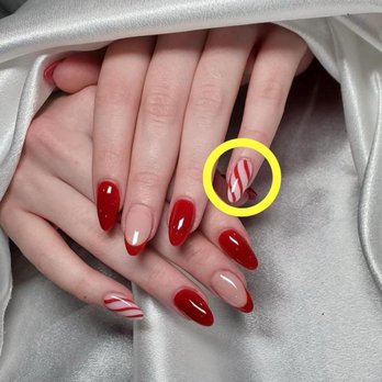 Lemon Drop Nail Bar - Design they posted but "couldn't do". - Nail Salons Near Me - Forney, Texas Lemon Drop Nail Bar - Design they posted but "couldn't do". - Nail Salons Near Me - Forney, Texas