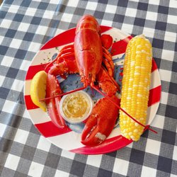 Fresh Catch - steamed lobster with corn on the cob