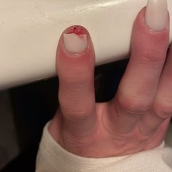 Diamond Nails - My nail broken half off by opening the door.