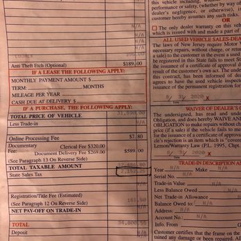 Automotive Avenues - Receipt - Used Car Dealers Near Me - Wall, New Jersey Automotive Avenues - Receipt - Used Car Dealers Near Me - Wall, New Jersey